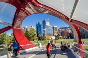 The Peace Bridge on September 21, 2014 in Calgary, Alberta, Canada